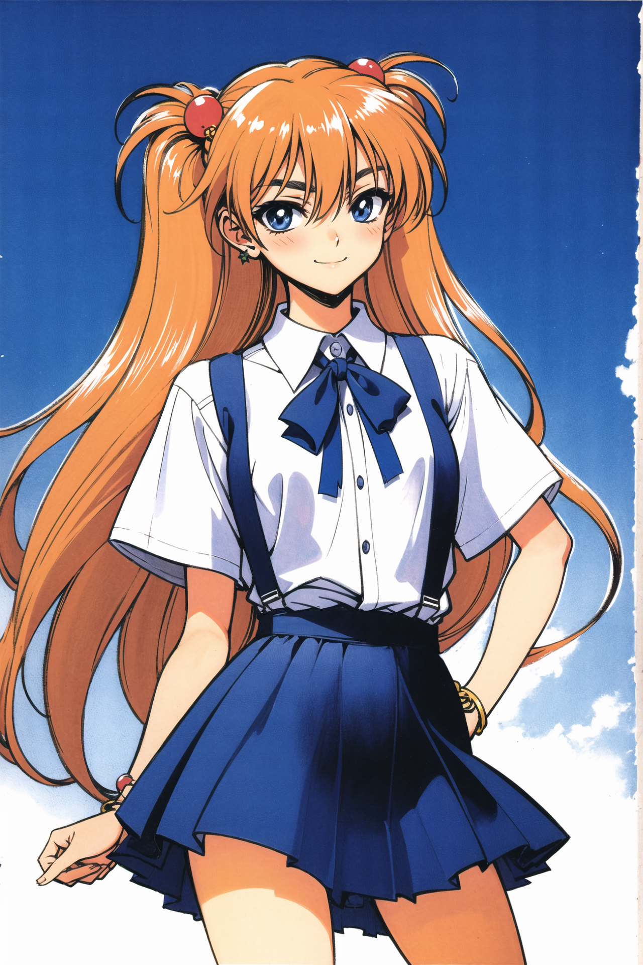 06212-2434545860-Kazushi Hagiwara, 1girl, souryuu asuka langley, solo, long hair, school uniform, blue eyes, smile, white background, ribbon, shi.png